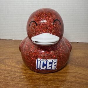 5” Rubber Duck- Icee Brand Glitter Red Pre Owned